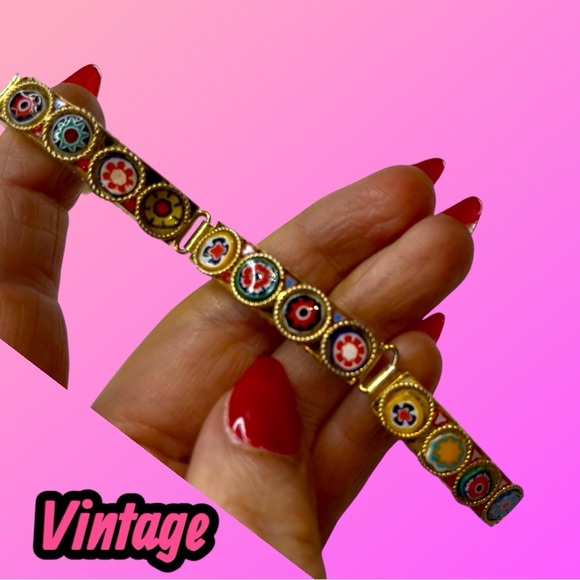 Vintage Italian Micro Mosaic Bracelet - Picture 3 of 7